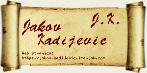 Jakov Kadijević vizit kartica